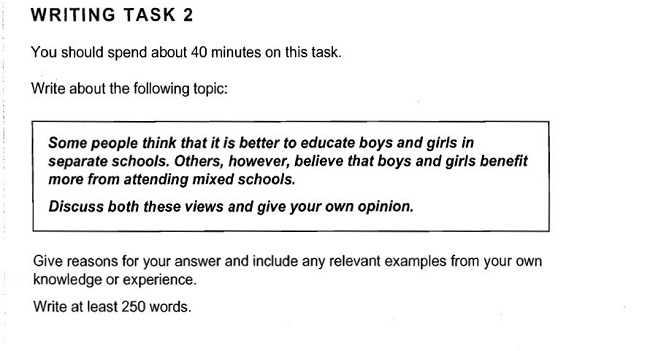Ví dụ IELTS Writing general task 2
