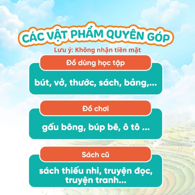 Danh s&aacute;ch vật phẩm quy&ecirc;n g&oacute;p chương tr&igrave;nh Tết Y&ecirc;u Thương