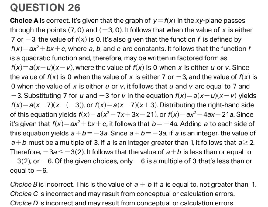 Đáp án câu hỏi SAT 1 module 1 - 26