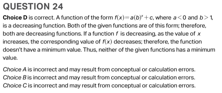 Đáp án câu hỏi SAT 1 module 1 - 24