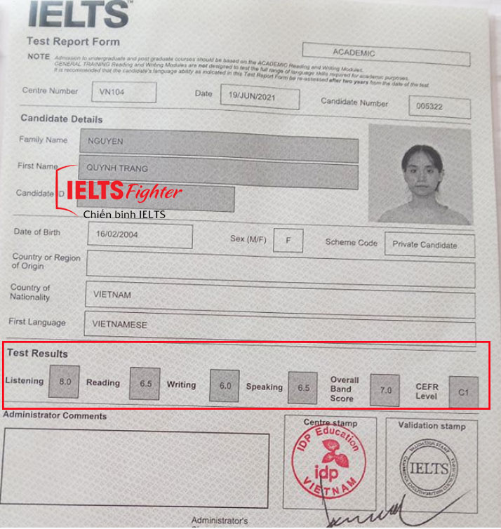 Học IELTS hiệu quả đạt 7.0 IELTS từ học viên IELTS Fighter Nguyễn Hoàng 2