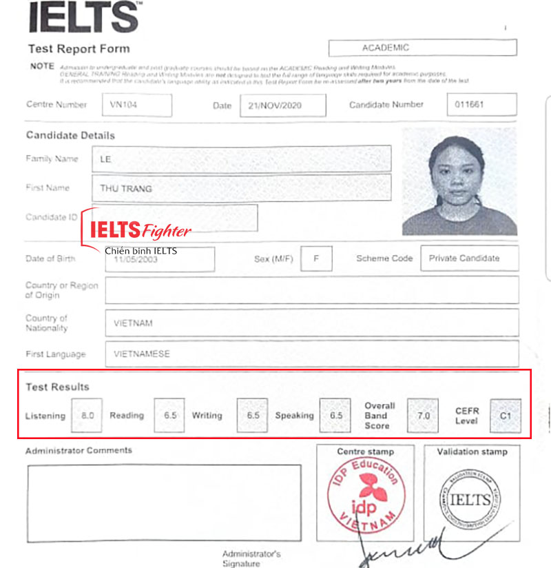 Học IELTS hiệu quả đạt 7.0 IELTS từ học viên IELTS Fighter Nguyễn Hoàng 8
