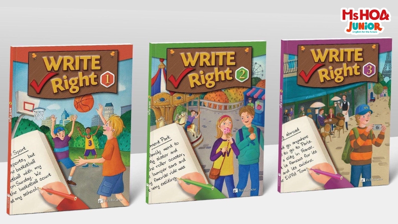 Sách luyện viết tiếng Anh cho trẻ em Write Right level 1,2,3