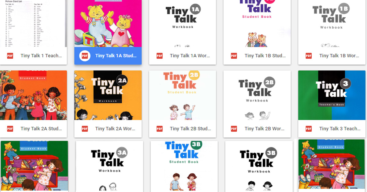 Download bộ sách tiếng Anh mần non Tiny Talk 1A, 1B, 2A, 2B, 3A, 3B | PDF